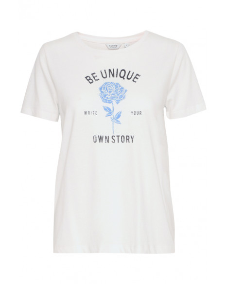 B.YOUNG BYSOBBE FLOWER T-SHIRT - MARSHMALLOW
