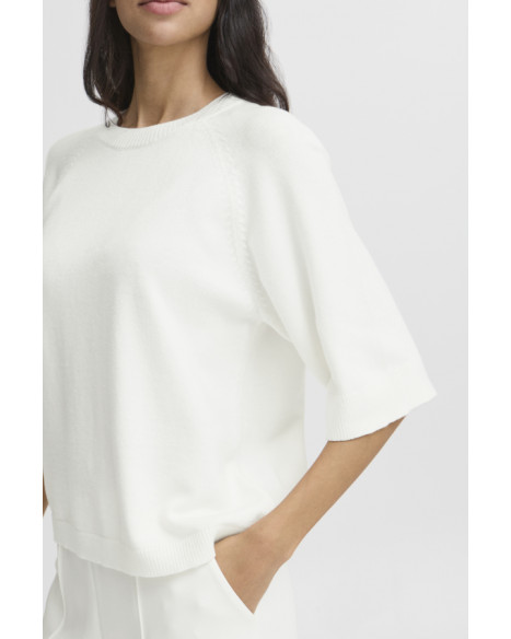 B.YOUNG BYNONINA LOOSE SS JUMPER - MARSHMALLOW