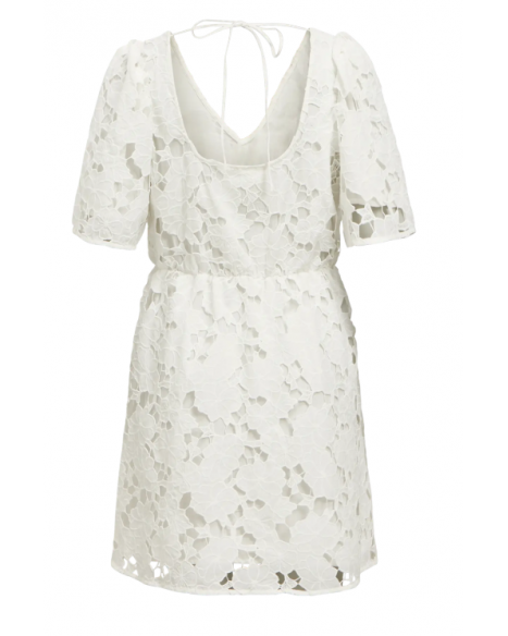 OBJECT NELLIE V-NECK DRESS - WHITE