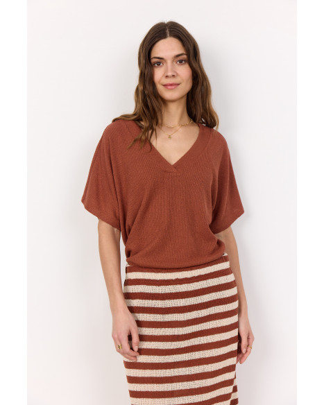 SOYA CONCEPT SC-DELIA 1 T-SHIRT - RUSTY