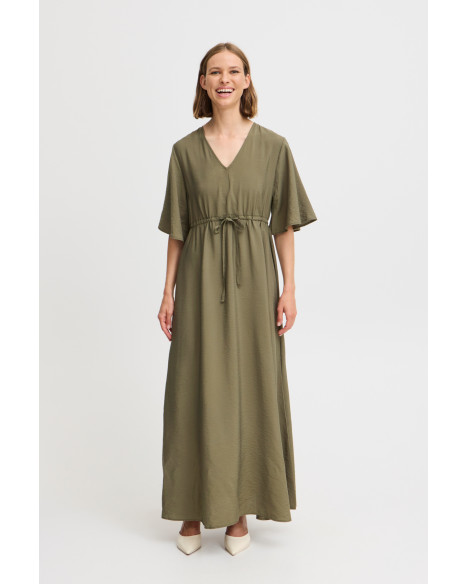 B.YOUNG  BYMMHAILEY V-NECK MAXI DRESS - KALAMATA