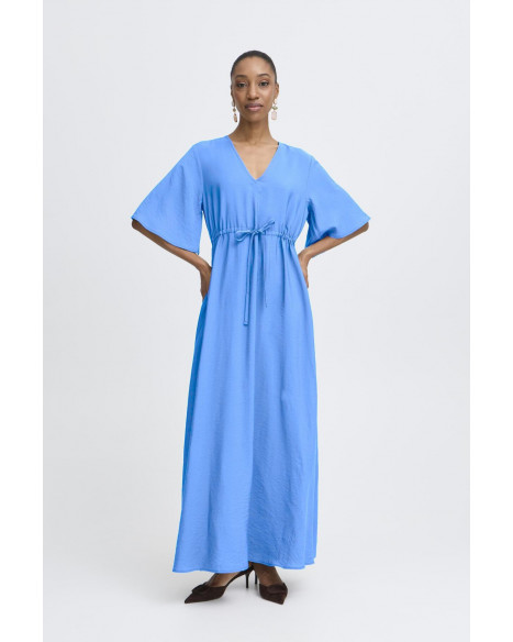 B.YOUNG  BYMMHAILEY V-NECK MAXI DRESS - PALACE BLUE