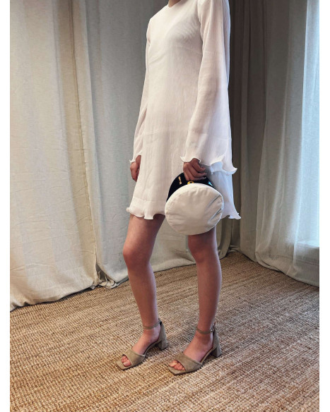 ONLY PIERA LIFE PLISSE DRESS - BRIGHT WHITE