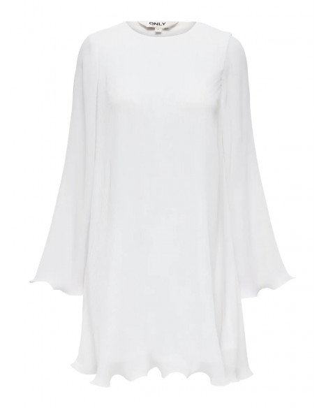 ONLY PIERA LIFE PLISSE DRESS - BRIGHT WHITE