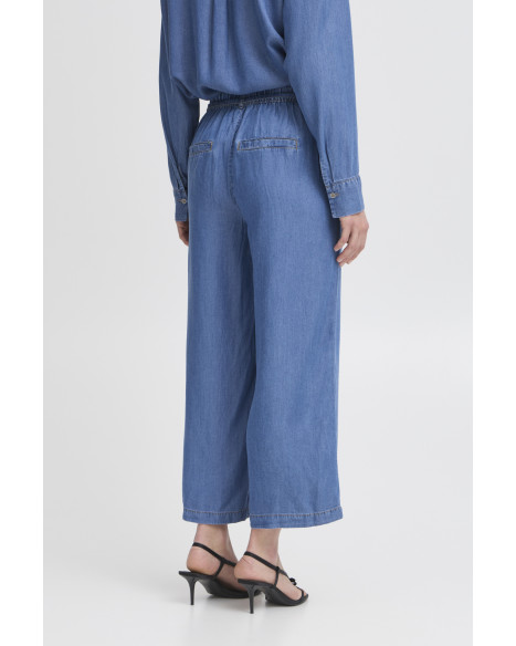 B.YOUNG BYKOSMO CROP PANTS - MID BLUE DENIM