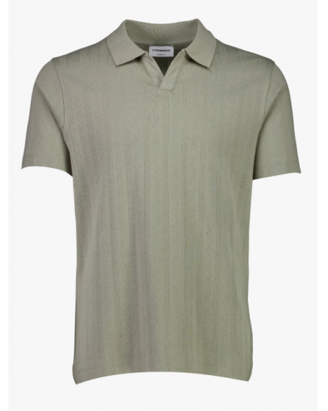 LINDBERGH JACUARD V-NECK POLO S/S