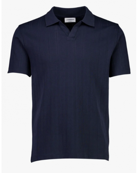LINDBERGH JACUARD V-NECK POLO S/S