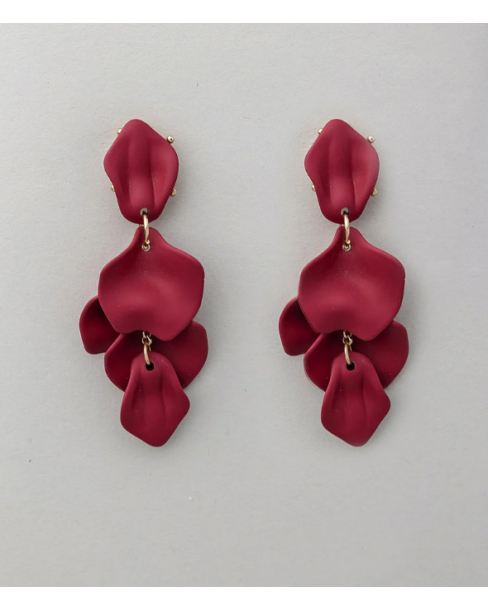 BOW19 LEAF EARRINGS - MATTE...