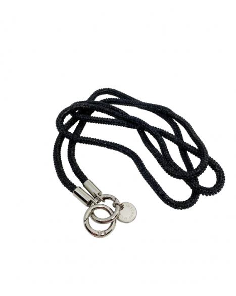IN SUNNY MOOD GALA SPARKLE PHONE STRAP - BLACK