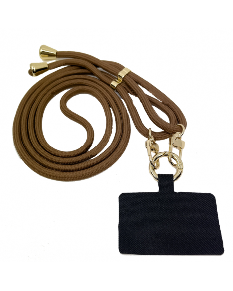 IN SUNNY MOOD MOBILE BASE NECKLACE - BROWN/GOLD