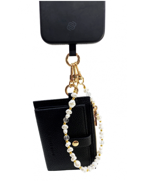 IN SUNNY MOOD CARD HOLDER COIN ZIP PURSE - BLACK/GOLD
