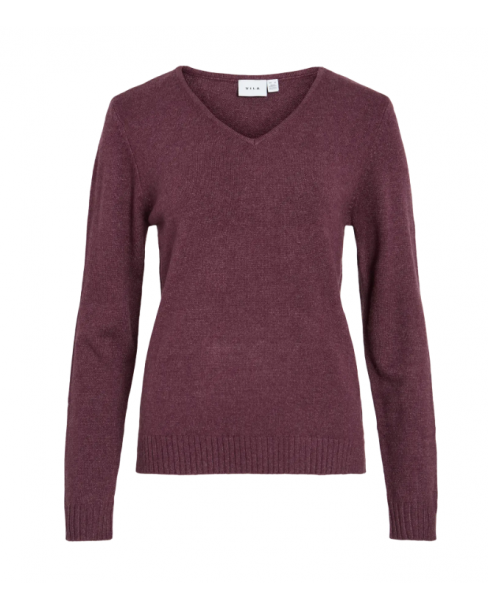 VILA VIRIL V-NECK L/S KNIT TOP