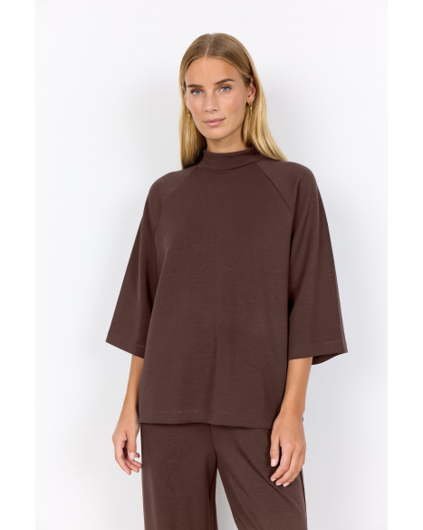 SOYA CONCEPT SC-BANU 143 SWEATSHIRT - HOT FUDGE