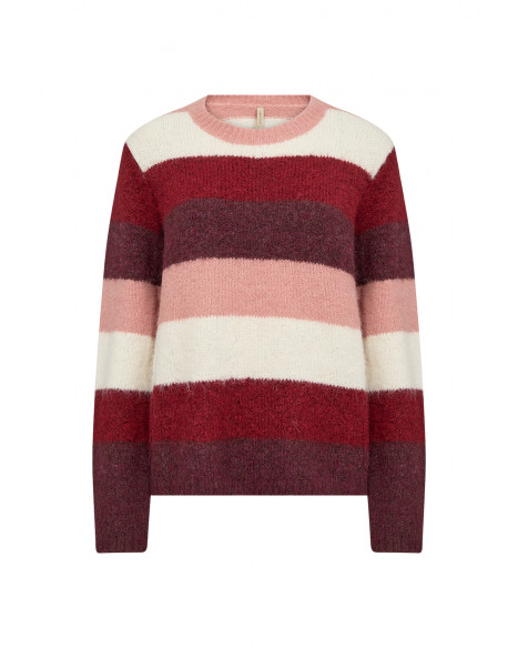 SOYA SC-ILENE 3 PULLOVER-K - DARK RED MEL COMBI