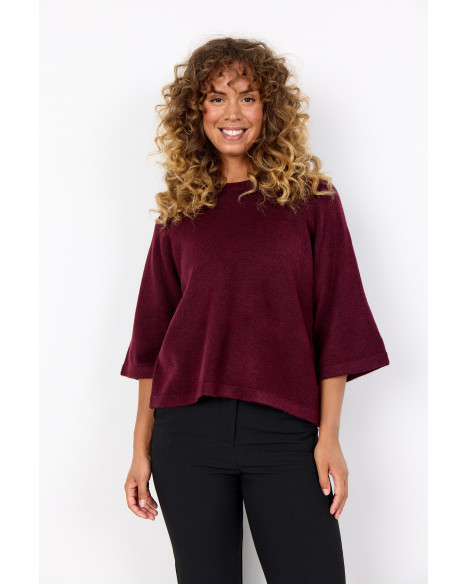 SOYA CONCEPT SC-ORLEAN 1 PULLOVER-K - DARK RED MEL