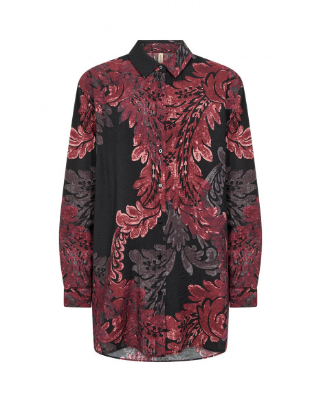 SOYA CONCEPT SC-VAIKE 2 SHIRT-W - RED COMBI