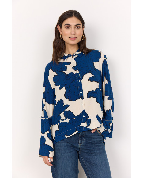 SOYA CONCEPT SC-VIGDIS 2 SHIRT-W - ESTATE BLUE COMBI