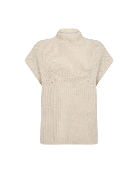 SOYA CONCEPT SC-VIRGINA 1 WAISTCOAT-K - CREAM MELANGE