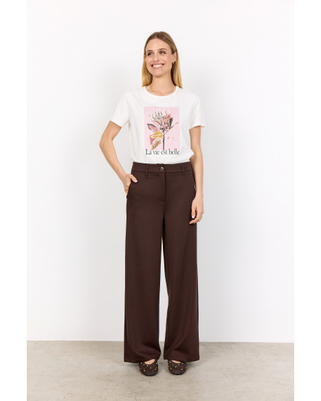 SOYA CONCEPT SC-DANIELA 9 PANTS-J - HOT FUDGE