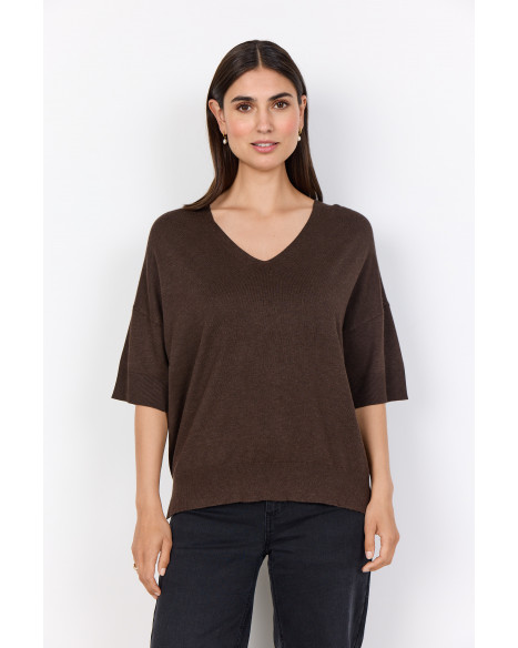 SOYA CONCEPT SC-DOLLIE 790 PULLOVER-K - HOT FUDGE MELANGE