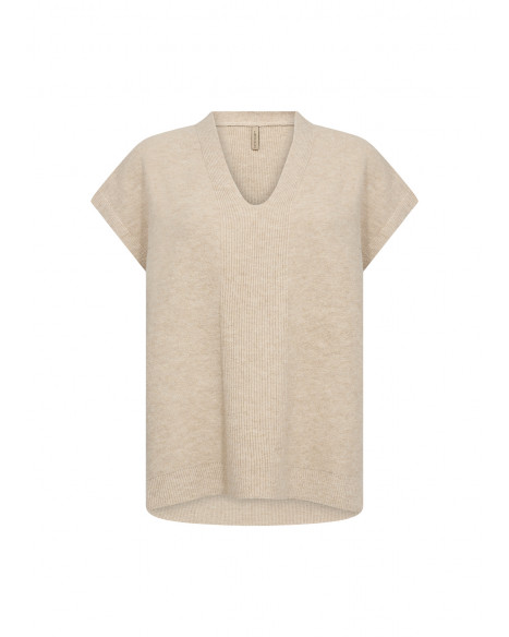 SOYA CONCEPT SC-SERINE 1 WAISTCOAT-K - SAND MELANGE