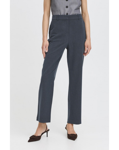 B.YOUNG BYDANTA STRAIGHT PANTS - NAVY BLAZER MELANGE