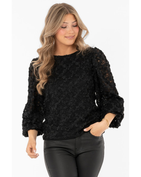 CAPRI ISOLDE BLOUSE - BLACK