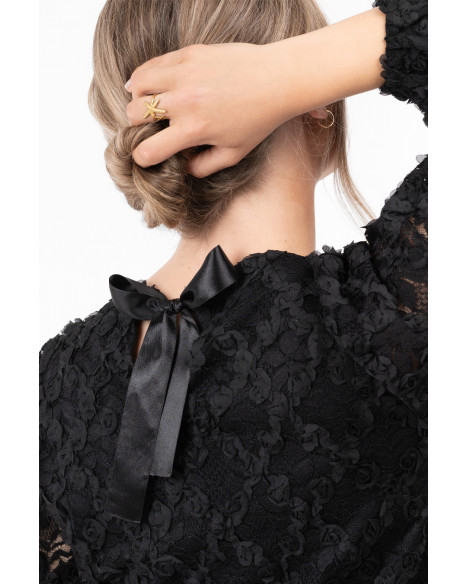 CAPRI ISOLDE BLOUSE - BLACK