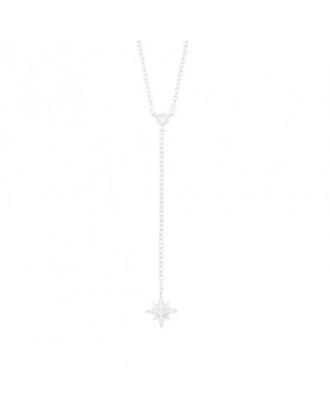 SNÖ OF SWEDEN STELLARIS DROP DOWN NECKLACE 45 - SILVER