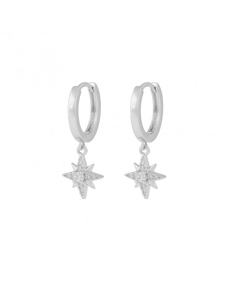 SNÖ OF SWEDEN STELLARIS PENDANT EARRING - SILVER