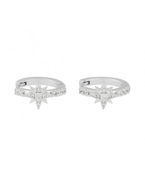 SNÖ OF SWEDEN STELLARIS OVAL EARRINGS - SILVER