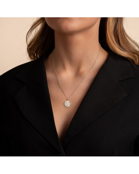 SNÖ OF SEDEN SPRINKLES SMALL PENDANT NECKLACE 45 CM - SILVER