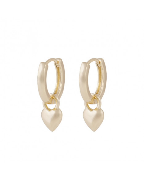 SNÖ OF SWEDEN LOVELY RING PENDANT EARRING - GOLD