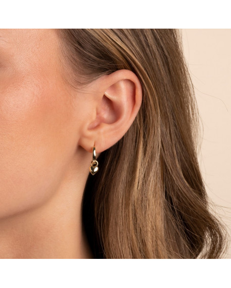 SNÖ OF SWEDEN LOVELY RING PENDANT EARRING - GOLD