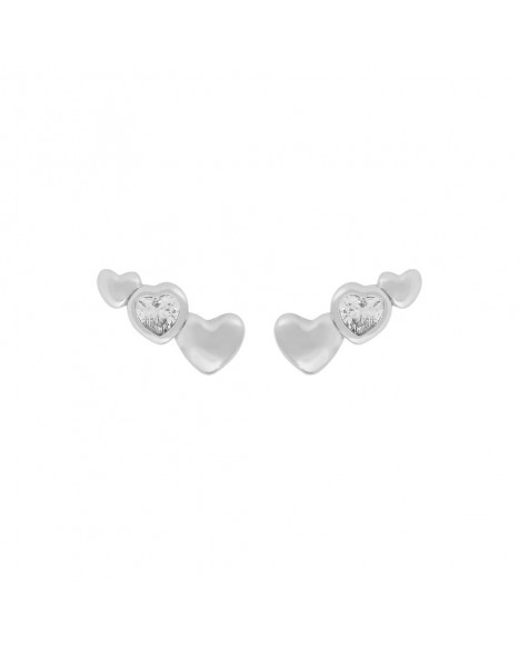 SNÖ OF SWEDEN LOVELY TRIPPLE EARRING - SILVER