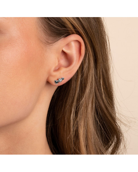 SNÖ OF SWEDEN LOVELY TRIPPLE EARRING - GOLD