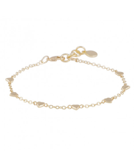 SNÖ OF SWEDEN LOVELY SMALL HEARTS CHAIN BRACELET - GOLD