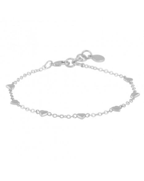 SNÖ OF SWEDEN LOVELY SMALL HEARTS CHAIN BRACELET - SILVER