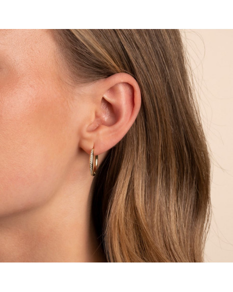 SNÖ OF SWEDEN ESSENTIAL AMSTERDAM CRYSTAL EARRING 20 - GOLD