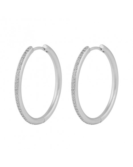 SNÖ OF SWEDEN ESSENTIAL AMSTERDAM CRYSTAL EARRINGS 30 - SILVER