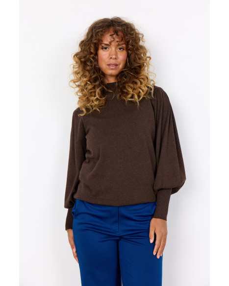 SOYA CONCEPT SC-DOLLIE PULLOVER - HOT FUDGE MELANGE