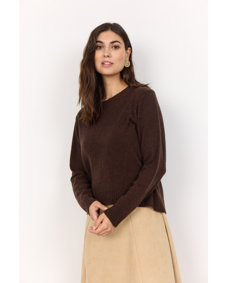 SOYA CONCEPT SC-VONNIE 1 PULLOVER - HOT FUDGE MELANGE