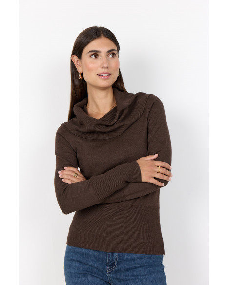 SOYA CONCEPT SC-DOLLIE 305 PULLOVER - HOT FUDGE MELANGE