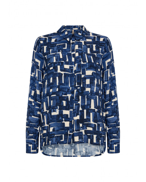 SOYA CONCEPT SC-VEBINA 2 SHIRT-W - ESTATE BLUE COMBI