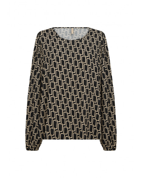 SOYA CONCEPT SC-VARLA 1 BLOUSE-W - BLACK COMBI