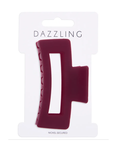 DAZZLING SQUARE HAIR CLIP - AUTUMN RED