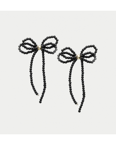 BOW19 PEARL BOW EARRINGS 2