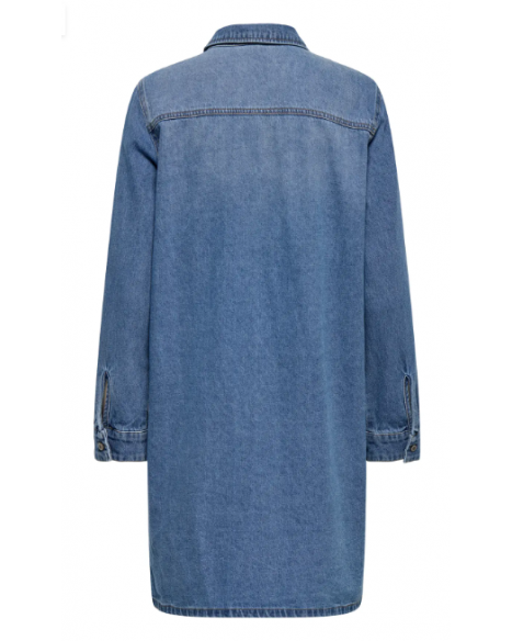 ONLY ONLLISA L/S DNM DRESS GUA - MEDIUM BLUE DENIM
