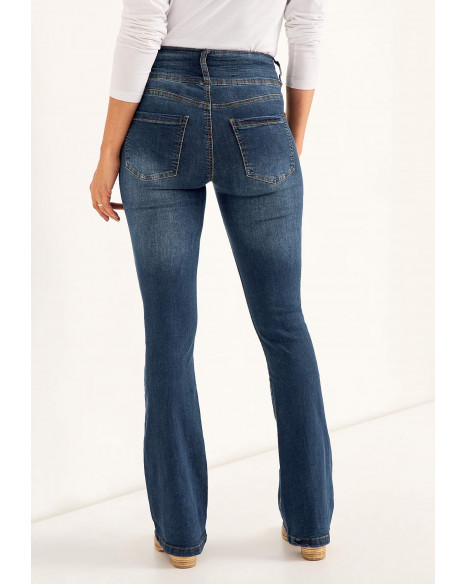 CELLBES JENNY BOOTCUT JEANS - DARK BLUE/DENIM