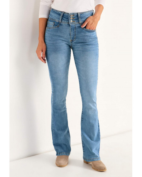 CELLBES JENNY BOOTCUT JEANS - LJUSBLÅ/DENIM